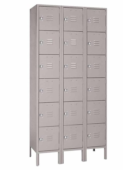 Six Tier Steel Lockers - H53423SU-GRAY