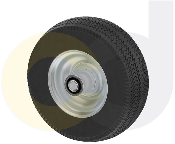 CasterDepot Top Plate Casters - Never-Flat Wheel - Capacities Up To 500 Lbs. - HW020.63F
