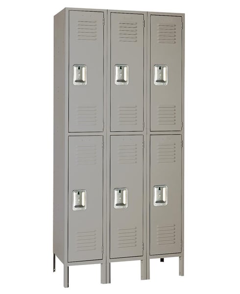 Double Tier Steel Lockers - H52123-GRAY