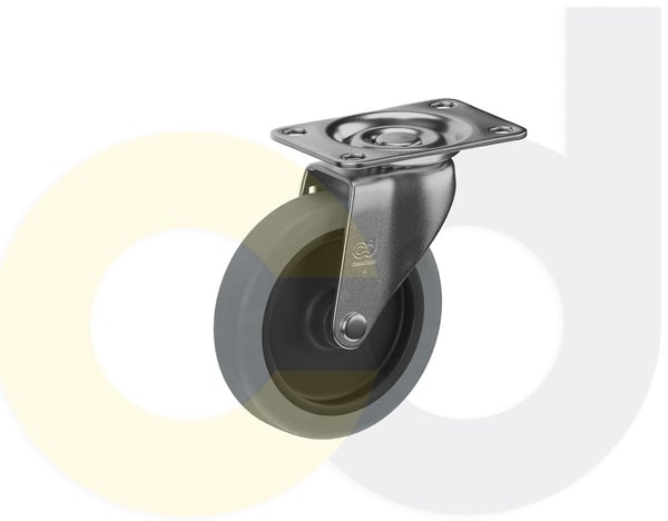 CasterDepot Top Plate Casters - Thermo-Urethane Wheel - Capacities Up To 120 Lbs. - HC003.558