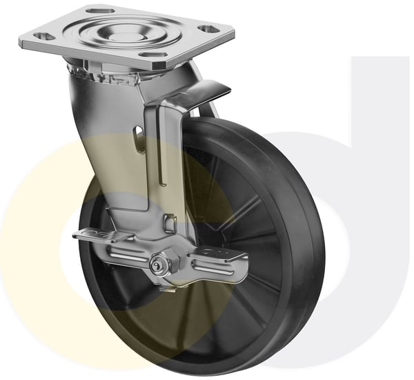 CasterDepot Top Plate Casters - Glass-Filled Nylon Wheel- Capacities Up To 1250 Lbs. - HC016.9DB