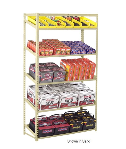 Tennsco Sloping Shelf Units - HZT7-4824S-5-MGY