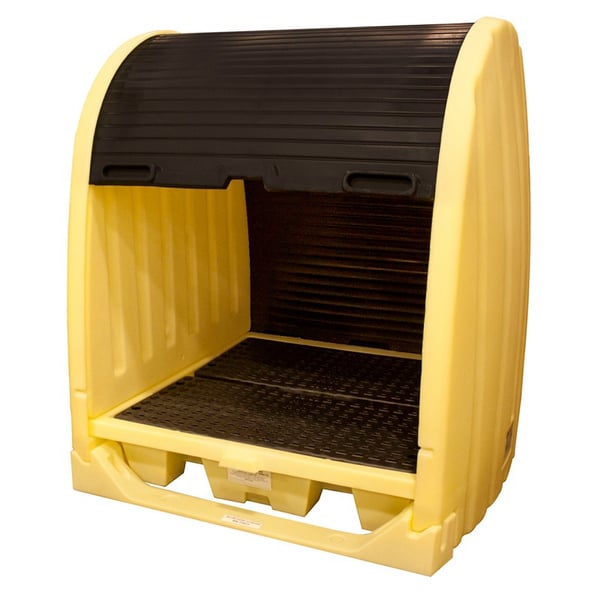 2 & 4 Drum Hardcovers With Spill Pallets - H4064-YE