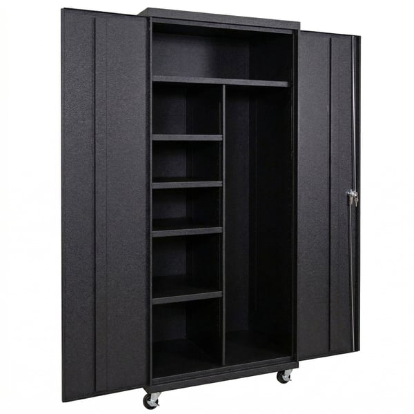Janitorial Commercial Storage Cabinets - HCJM362478-4-BK