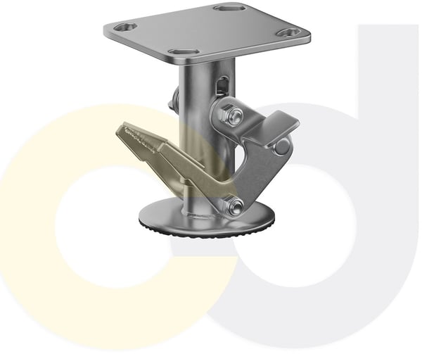 CasterDepot Floor Locks - Stainless Steel Pedal Style - HF001.231