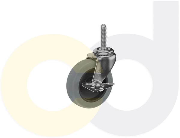 CasterDepot Threaded Stem Casters - Thermo-Urethane Wheel - Capacities Up To 120 Lbs. - HC003.485