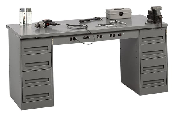 Electronic Workbenches With Modular Cabinets - HEMB-1-3072S