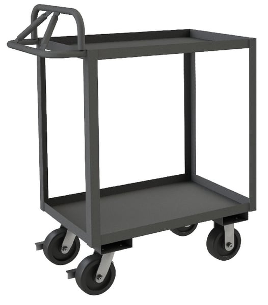 Rolling Stock Cart With Ergonomic Handle - HRSCE-3048-2-3.6K-95