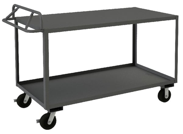 Rolling Stock Cart With Ergonomic Handle - HRSCE-3048-2-3.6K-TLD-95