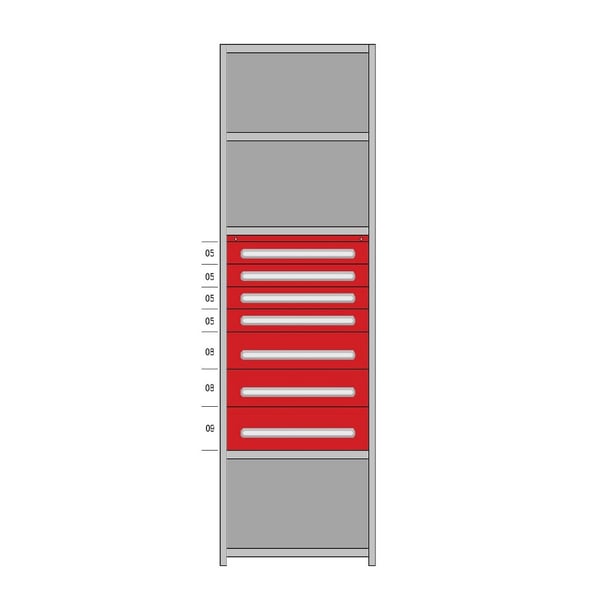 Modular Drawers For 36" Wide Lyon Industrial Clip Shelving - HDDJ115026