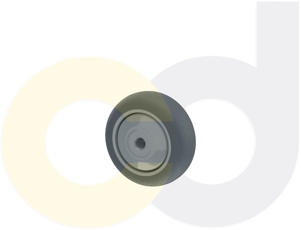 CasterDepot Top Plate Casters - Thermo-Rubber Wheel - Capacities Up To 325 Lbs. - HW003.55F