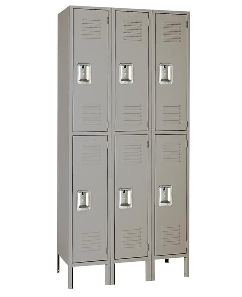 Double Tier Steel Lockers - H52223-GRAY