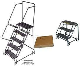 Spring Loaded Casters Ladders-H218G