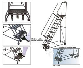 Weight - Actuated Rolling Safety Ladders-HWASW123214X