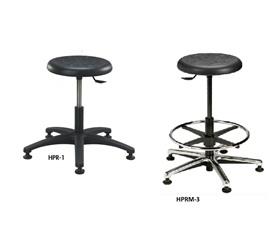Round Stools - Polyurethane Seat-HPRM1BL