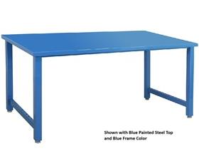 Kennedy Series Workbench W/Painted Steel Top-HKM364812BEI/WH TOP