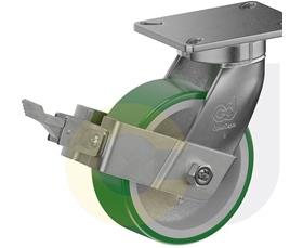 CasterDepot Top Plate Casters - Poly On Cast Iron Wheel - Capacities Up To 3500 Lbs.-HC000.4C0