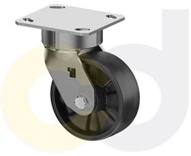 CasterDepot Ergonomic, Top Plate Casters - Glass-Filled Nylon Wheel- Cap. Up To 1400 Lbs.-HC000.6BE