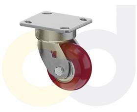 CasterDepot Ergonomic, Top Plate Casters - Poly On Aluminum Wheel - Capacities Up To 1500 Lbs.-HC002.990