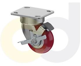CasterDepot Ergonomic, Top Plate Casters - Poly On Aluminum Wheel - Capacities Up To 1500 Lbs.-HC002.991