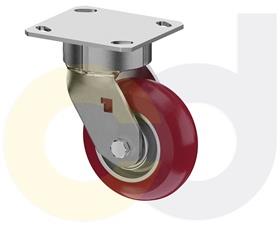 CasterDepot Ergonomic, Top Plate Casters - Poly On Aluminum Wheel - Capacities Up To 1500 Lbs.-HC002.995