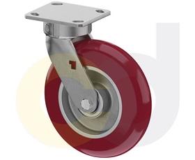 CasterDepot Ergonomic, Top Plate Casters - Poly On Aluminum Wheel - Capacities Up To 1500 Lbs.-HC003.005