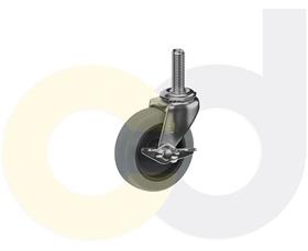 CasterDepot Threaded Stem Casters - Thermo-Urethane Wheel - Capacities Up To 120 Lbs.-HC010.215