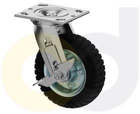 CasterDepot Top Plate Casters - Solid Monoprene Wheel - Capacities Up To 280 Lbs.-HC014.470