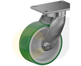 CasterDepot Top Plate Casters - Poly On Cast Iron Wheel - Capacities Up To 3500 Lbs.-HC014.4DB