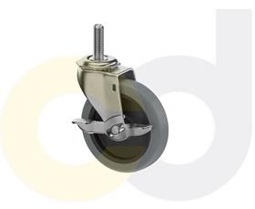 CasterDepot Threaded Stem Casters - Thermo-Urethane Wheel - Capacities Up To 120 Lbs.-HC014.69C
