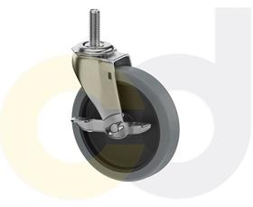 CasterDepot Threaded Stem Casters - Thermo-Urethane Wheel - Capacities Up To 120 Lbs.-HC014.73F