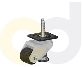 CasterDepot Leveling Casters - Nylon Wheel - Extended Foot Adjustment - Capacities Up To 700 Kg.-HC015.53B