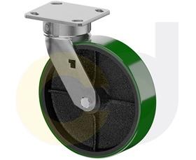 CasterDepot Ergonomic, Top Plate Casters - Poly On Cast Iron Wheel- Capacities Up To 1400 Lbs.-HC015.915