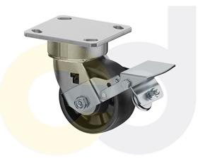 CasterDepot Ergonomic, Top Plate Casters - Glass-Filled Nylon Wheel- Cap. Up To 1400 Lbs.-HC091.956