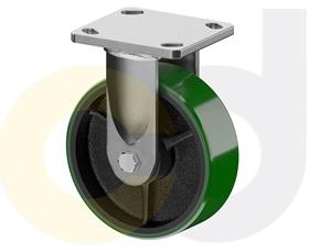 CasterDepot Ergonomic, Top Plate Casters - Poly On Cast Iron Wheel- Capacities Up To 1400 Lbs.-HC091.B87