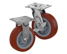 CasterDepot Top Plate Casters - Thermo-Urethane Wheel - Capacities Up To 800 Lbs.