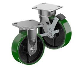 CasterDepot Top Plate Casters - Poly On Cast Iron Wheel - Capacities Up To 3500 Lbs.
