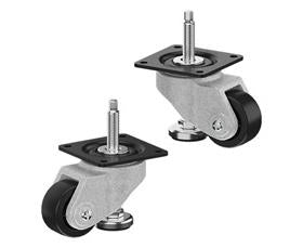 CasterDepot Leveling Casters - Nylon Wheel - Extended Foot Adjustment - Capacities Up To 700 Kg.
