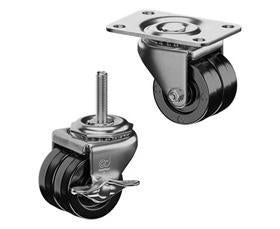 CasterDepot Low Profile Casters - Polyolefin Wheel - Capacities Up To 300 Lbs.