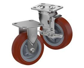 CasterDepot Top Plate Casters - Thermo-Urethane Wheel - Capacities Up To 800 Lbs.