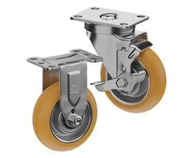 CasterDepot Top Plate Casters - Poly On Aluminum Wheel - Capacities Up To 350 Lbs.