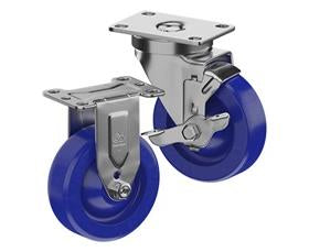 CasterDepot Top Plate Casters - Solid Urethane Wheel - Capacities Up To 350 Lbs.