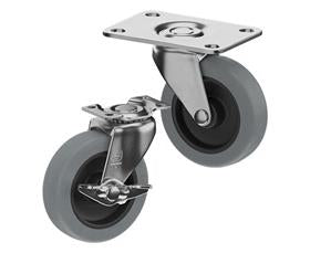 CasterDepot Top Plate Casters - Thermo-Urethane Wheel - Capacities Up To 120 Lbs.