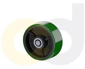 CasterDepot Ergonomic, Top Plate Casters - Poly On Cast Iron Wheel- Capacities Up To 1400 Lbs.-HW002.094