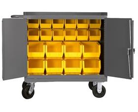 24" Wide Mobile Bench Cabinets-H3100BLP2095