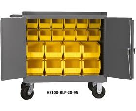 24" Wide Mobile Bench Cabinets