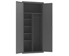 Janitorial Cabinets With Wardrobe/Broom Storage-H3500HDL95
