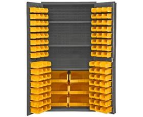 Heavy Duty All-Welded Bin & Shelf 14 Ga. Steel Storage Cabinets-H3501BDLP1023S