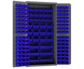 Heavy Duty All-Welded Bin & Shelf 14 Ga. Steel Storage Cabinets-H3501BDLP132
