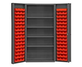 Heavy Duty All-Welded Bin & Shelf 14 Ga. Steel Storage Cabinets-HDCDLP964S